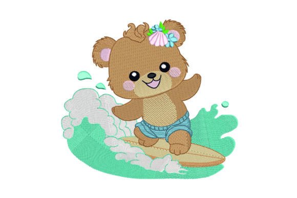 Baby Surfer Teddy Bear Embroidery Design Review