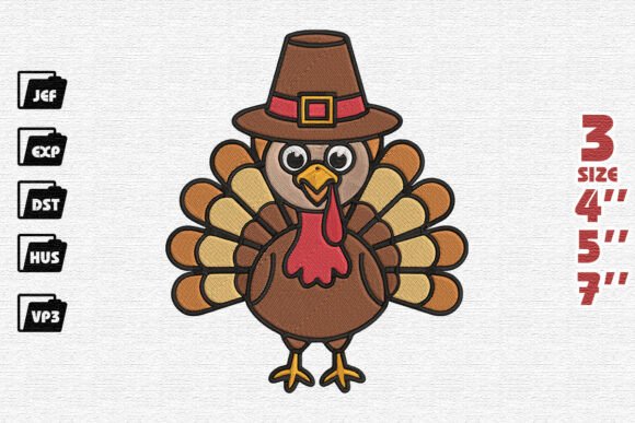 Cute Thanksgiving Turkey Embroidery Design Review