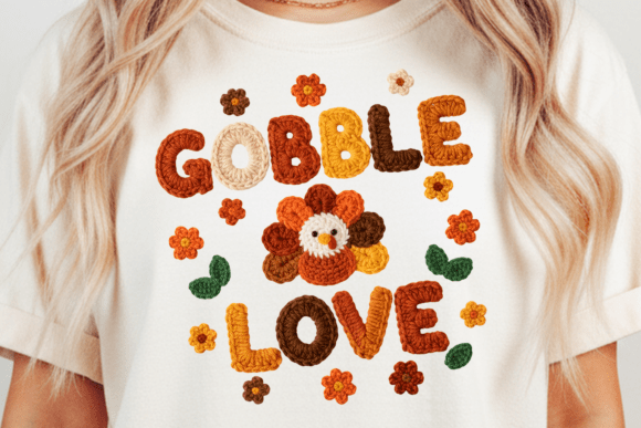 Faux Embroidery Gobble Love PNG Review
