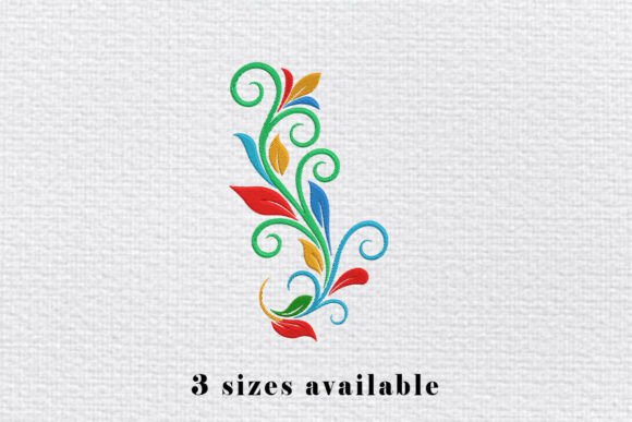 Review: Colorful Floral Swirl Embroidery File
