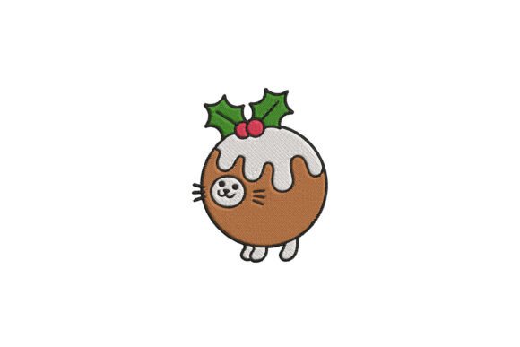 Review: Cute Christmas Pudding Cat Embroidery Design