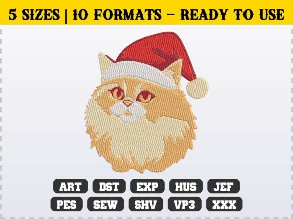 Review: Fluffy Persian Cat Christmas Embroidery