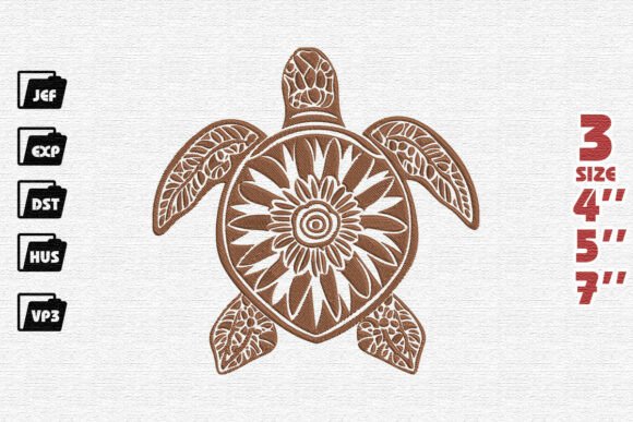 Review: Ornate Sunflower Sea Turtle Embroidery