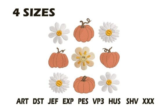 Review: Pumpkin Daisy Fall Embroidery Design