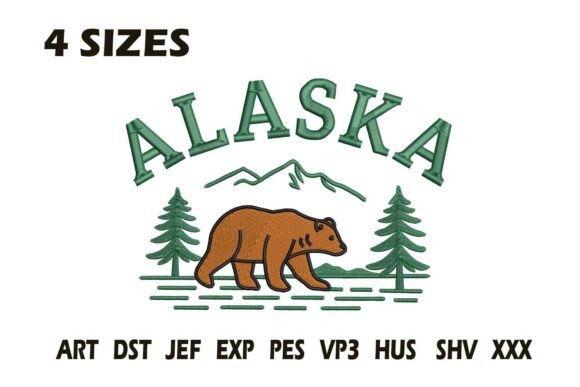 Reviewing Alaska Bear Outdoor Embroidery Design