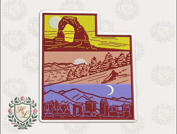 Reviewing Layers of Utah Embroidery Files for Etsy