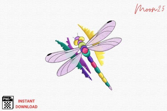 Reviewing the Colorful Dragonfly Embroidery PNG