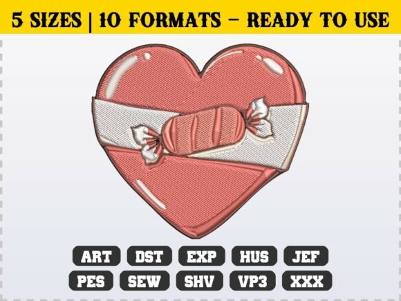 Reviewing the Valentine Candy Heart Embroidery Design