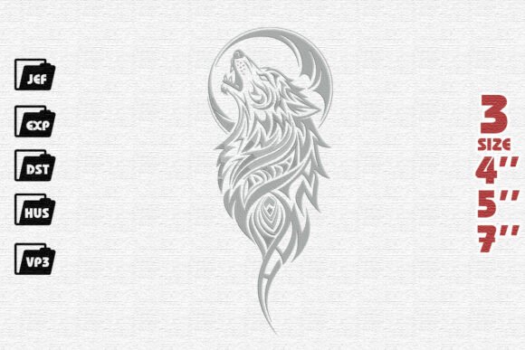 Tribal Wolf and Moon Silver Embroidery Review